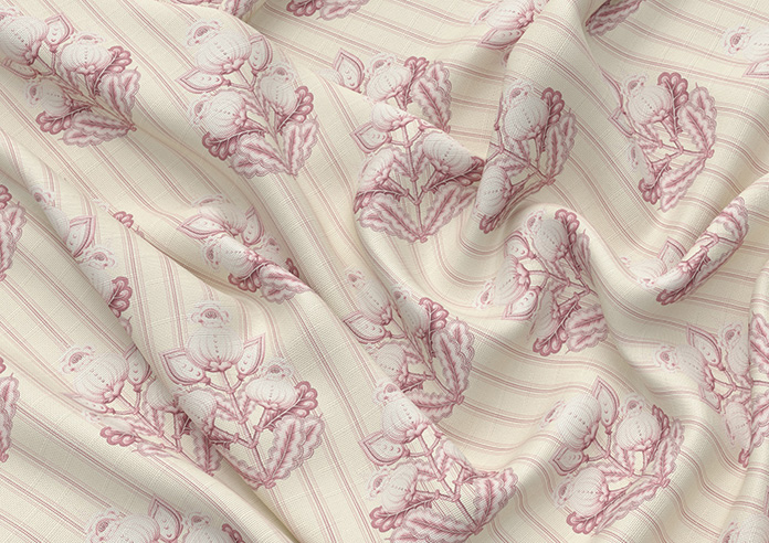 Midford, Mantels Stripe Rosies Pink - Roman Blind - Image 4